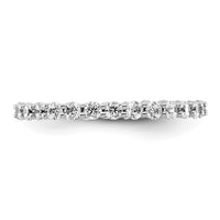 Load image into Gallery viewer, 14k White Gold Polished Size 8.5 Shared Prong 1 carat Diamond Complete Eternity Band

