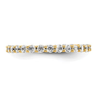 Load image into Gallery viewer, 14k Polished Size 8 Shared Prong 1 carat Diamond Complete Eternity Band
