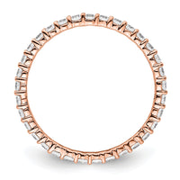 Load image into Gallery viewer, 14k Rose Gold Polished Size 9 Shared Prong 1 carat Diamond Complete Eternity Band
