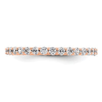 Load image into Gallery viewer, 14k Rose Gold Polished Size 9 Shared Prong 1 carat Diamond Complete Eternity Band
