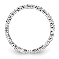 Load image into Gallery viewer, 14k White Gold Polished Size 9 Shared Prong 1 carat Diamond Complete Eternity Band
