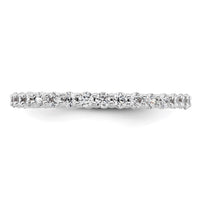 Load image into Gallery viewer, 14k White Gold Polished Size 9 Shared Prong 1 carat Diamond Complete Eternity Band
