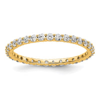 Load image into Gallery viewer, 14k Polished Size 9 Shared Prong 1 carat Diamond Complete Eternity Band
