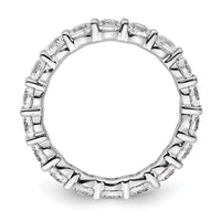 Load image into Gallery viewer, 14k White Gold Polished Size 4.5 Shared Prong 2 carat Diamond Complete Eternity Band
