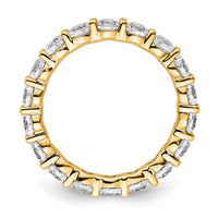 Load image into Gallery viewer, 14k Polished Size 4 Shared Prong 2 carat Diamond Complete Eternity Band
