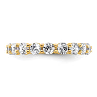 Load image into Gallery viewer, 14k Polished Size 4.5 Shared Prong 2 carat Diamond Complete Eternity Band
