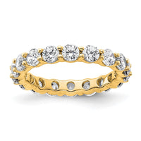 Load image into Gallery viewer, 14k Polished Size 4.5 Shared Prong 2 carat Diamond Complete Eternity Band
