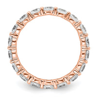 Load image into Gallery viewer, 14k Rose Gold Polished Size 5.5 Shared Prong 2 carat Diamond Complete Eternity Band
