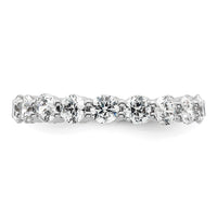 Load image into Gallery viewer, 14k White Gold Polished Size 5 Shared Prong 2 carat Diamond Complete Eternity Band
