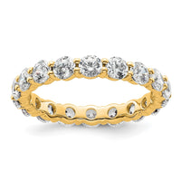 Load image into Gallery viewer, 14k Polished Size 5.5 Shared Prong 2 carat Diamond Complete Eternity Band
