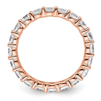 Load image into Gallery viewer, 14k Rose Gold Polished Size 6 Shared Prong 2 carat Diamond Complete Eternity Band
