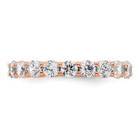 Load image into Gallery viewer, 14k Rose Gold Polished Size 6.5 Shared Prong 2 carat Diamond Complete Eternity Band
