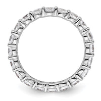 Load image into Gallery viewer, 14k White Gold Polished Size 6.5 Shared Prong 2 carat Diamond Complete Eternity Band

