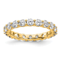 Load image into Gallery viewer, 14k Polished Size 6.5 Shared Prong 2 carat Diamond Complete Eternity Band
