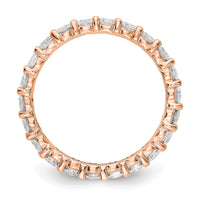 Load image into Gallery viewer, 14k Rose Gold Polished Size 7 Shared Prong 2 carat Diamond Complete Eternity Band
