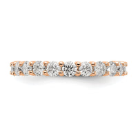 Load image into Gallery viewer, 14k Rose Gold Polished Size 7 Shared Prong 2 carat Diamond Complete Eternity Band
