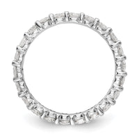 Load image into Gallery viewer, 14k White Gold Polished Size 7.5 Shared Prong 2 carat Diamond Complete Eternity Band
