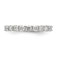 Load image into Gallery viewer, 14k White Gold Polished Size 7.5 Shared Prong 2 carat Diamond Complete Eternity Band
