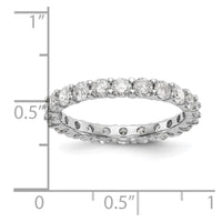 Load image into Gallery viewer, 14k White Gold Polished Shared Prong 2ct VS Diamond Eternity Band
