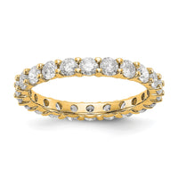 Load image into Gallery viewer, 14k Polished Size 7 Shared Prong 2 carat Diamond Complete Eternity Band
