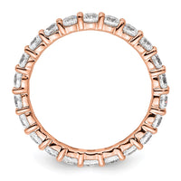 Load image into Gallery viewer, 14k Rose Gold Polished Size 8.5 Shared Prong 2 carat Diamond Complete Eternity Band
