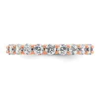 Load image into Gallery viewer, 14k Rose Gold Polished Size 8.5 Shared Prong 2 carat Diamond Complete Eternity Band
