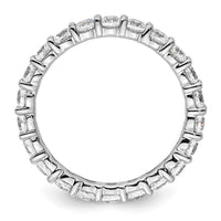 Load image into Gallery viewer, 14k White Gold Polished Size 8.5 Shared Prong 2 carat Diamond Complete Eternity Band

