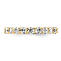 Load image into Gallery viewer, 14k Polished Size 8.5 Shared Prong 2 carat Diamond Complete Eternity Band
