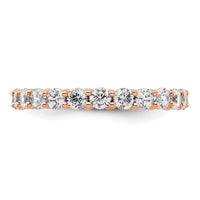 Load image into Gallery viewer, 14k Rose Gold Polished Size 9 Shared Prong 2 carat Diamond Complete Eternity Band
