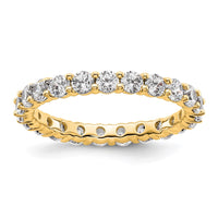 Load image into Gallery viewer, 14k Polished Size 9 Shared Prong 2 carat Diamond Complete Eternity Band
