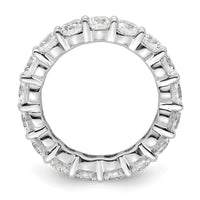 Load image into Gallery viewer, 14k White Gold Polished Size 4 Shared Prong 3 carat Diamond Complete Eternity Band
