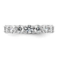 Load image into Gallery viewer, 14k White Gold Polished Size 5 Shared Prong 3 carat Diamond Complete Eternity Band
