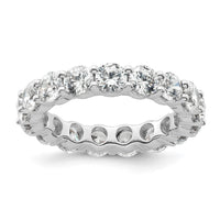 Load image into Gallery viewer, 14k White Gold Polished Size 5 Shared Prong 3 carat Diamond Complete Eternity Band
