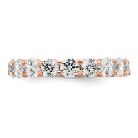 Load image into Gallery viewer, 14k Rose Gold Polished Size 6 Shared Prong 3 carat Diamond Complete Eternity Band
