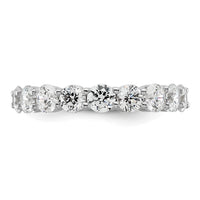 Load image into Gallery viewer, 14k White Gold Polished Size 6.5 Shared Prong 3 carat Diamond Complete Eternity Band
