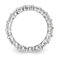 Load image into Gallery viewer, 14k White Gold Polished Size 7 Shared Prong 3 carat Diamond Complete Eternity Band
