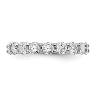 Load image into Gallery viewer, 14k White Gold Polished Size 7 Shared Prong 3 carat Diamond Complete Eternity Band
