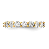 Load image into Gallery viewer, 14k Polished Size 7.5 Shared Prong 3 carat Diamond Complete Eternity Band
