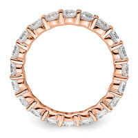 Load image into Gallery viewer, 14k Rose Gold Polished Size 8.5 Shared Prong 3 carat Diamond Complete Eternity Band
