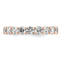 Load image into Gallery viewer, 14k Rose Gold Polished Size 8 Shared Prong 3 carat Diamond Complete Eternity Band
