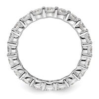 Load image into Gallery viewer, 14k White Gold Polished Size 8 Shared Prong 3 carat Diamond Complete Eternity Band
