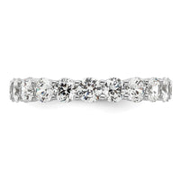 Load image into Gallery viewer, 14k White Gold Polished Size 8 Shared Prong 3 carat Diamond Complete Eternity Band
