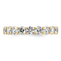 Load image into Gallery viewer, 14k Polished Size 8 Shared Prong 3 carat Diamond Complete Eternity Band
