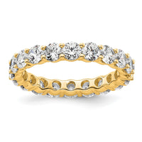Load image into Gallery viewer, 14k Polished Size 8.5 Shared Prong 3 carat Diamond Complete Eternity Band
