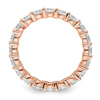 Load image into Gallery viewer, 14k Rose Gold Polished Size 9 Shared Prong 3 carat Diamond Complete Eternity Band
