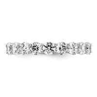Load image into Gallery viewer, 14k White Gold Polished Size 9 Shared Prong 3 carat Diamond Complete Eternity Band

