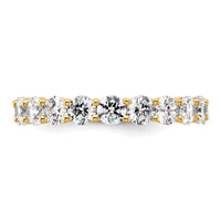 Load image into Gallery viewer, 14k Polished Size 9 Shared Prong 3 carat Diamond Complete Eternity Band
