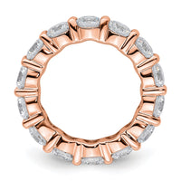 Load image into Gallery viewer, 14k Rose Gold Polished Size 4 Shared Prong 4 carat Diamond Complete Eternity Band
