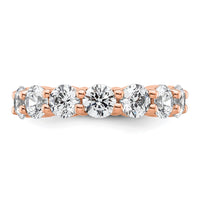 Load image into Gallery viewer, 14k Rose Gold Polished Size 4 Shared Prong 4 carat Diamond Complete Eternity Band
