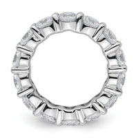 Load image into Gallery viewer, 14k White Gold Polished Size 4.5 Shared Prong 4 carat Diamond Complete Eternity Band
